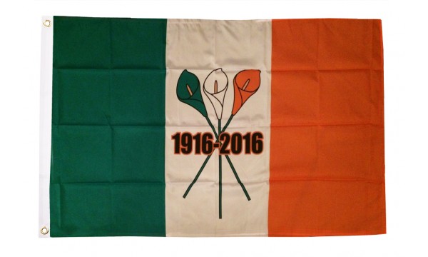 Easter Rising 1916 - 2016 (Lilies) 5ft x 3ft Flag- CLEARANCE